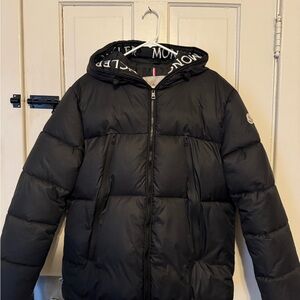 Moncler Hooded Black Down Jacket